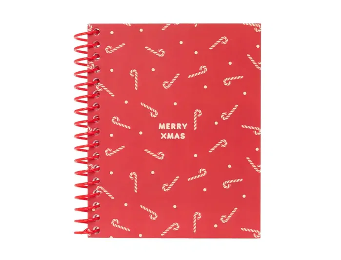 Safta Cuaderno Espiral A6 Merry Xmas 120 Hojas Cuadriculado 5 mm