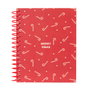 Safta Cuaderno Espiral A6 Merry Xmas 120 Hojas Cuadriculado 5 mm
