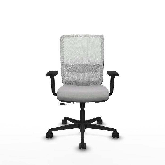 PIQUERAS Y CRESPO Silla de oficina Haches con mecanismo Sincro/Traslack, Gris claro y Blanco PIQUERAS Y CRESPO Silla de oficina Haches con mecanismo Sincro/Traslack, Gris claro y Blanco