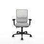 PIQUERAS Y CRESPO Silla de oficina Haches con mecanismo Sincro/Traslack, Gris claro y Blanco