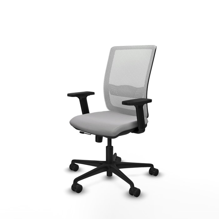PIQUERAS Y CRESPO Silla de oficina Haches con mecanismo Sincro/Traslack, Gris claro y Blanco PIQUERAS Y CRESPO Silla de oficina Haches con mecanismo Sincro/Traslack, Gris claro y Blanco