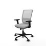 PIQUERAS Y CRESPO Silla de oficina Haches con mecanismo Sincro/Traslack, Gris claro y Blanco