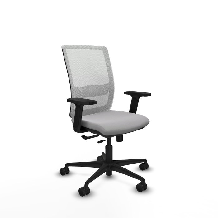 PIQUERAS Y CRESPO Silla de oficina Haches con mecanismo Sincro/Traslack, Gris claro y Blanco PIQUERAS Y CRESPO Silla de oficina Haches con mecanismo Sincro/Traslack, Gris claro y Blanco