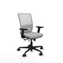 PIQUERAS Y CRESPO Silla de oficina Haches con mecanismo Sincro/Traslack, Gris claro y Blanco