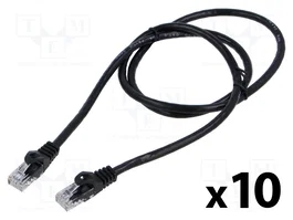 LANBERG Patch cord Cat 6 U/UTP 1m negro