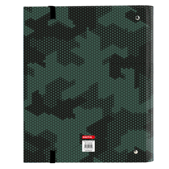 Carpeta de anillas Kelme Camo Negro Verde 27 x 32 x 3.5 cm