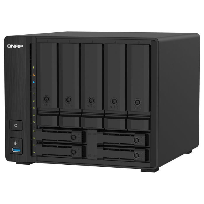 QNAP TS-932PX-4G 9-Bay NAS AL324 4GB DDR4 5x8,89cm 3,5Zoll 4x6,35cm 2,5Zoll drive slots 2x10GbE SFP+ LAN 2x2.5GbE LAN