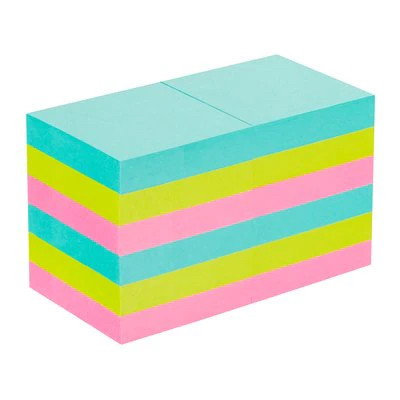 POST-IT Notas Super Sticky Colección Cosmic 47,6x47,6 mm, Pack de 12 bloques