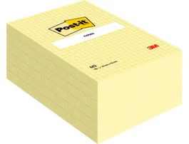 Post-it Bloc de notas adhesivas cuadriculado amarillo 102x152 mm 662
