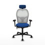 PIQUERAS Y CRESPO Silla de oficina Jorquera Azul y Blanco