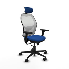 PIQUERAS Y CRESPO Silla de oficina Jorquera Azul y Blanco