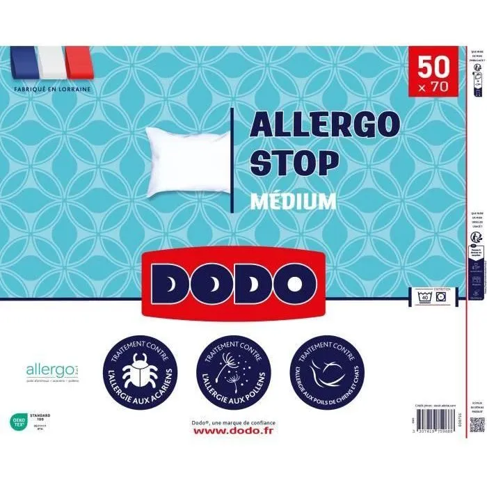 Dodo Almohada ALLERGO STOP 50 x 70 cm DOD3307419759688 Dodo Almohada ALLERGO STOP 50 x 70 cm DOD3307419759688