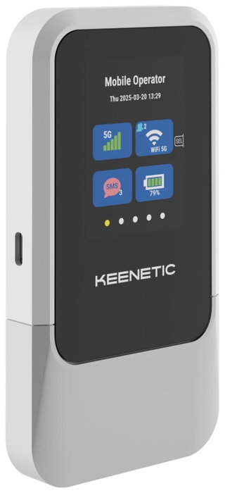 Keenetic Roamer 5G KN-5210-01-EU AX1800 Mesh Wi-Fi 6 4G+ Modem Router Gris/Negro Keenetic Roamer 5G KN-5210-01-EU AX1800 Mesh Wi-Fi 6 4G+ Modem Router Gris/Negro