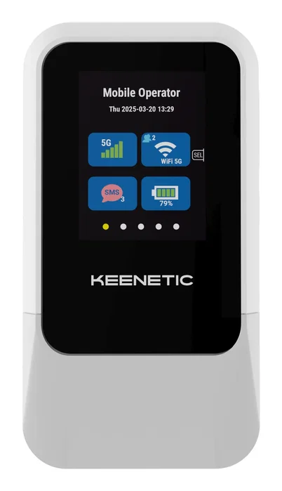 Keenetic Roamer 5G KN-5210-01-EU AX1800 Mesh Wi-Fi 6 4G+ 5G Modem Router Keenetic Roamer 5G KN-5210-01-EU AX1800 Mesh Wi-Fi 6 4G+ 5G Modem Router