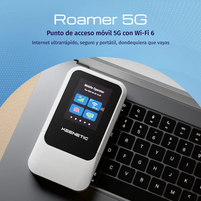 Keenetic Roamer 5G KN-5210-01-EU AX1800 Mesh Wi-Fi 6 4G+ 5G Modem Router Keenetic Roamer 5G KN-5210-01-EU AX1800 Mesh Wi-Fi 6 4G+ 5G Modem Router