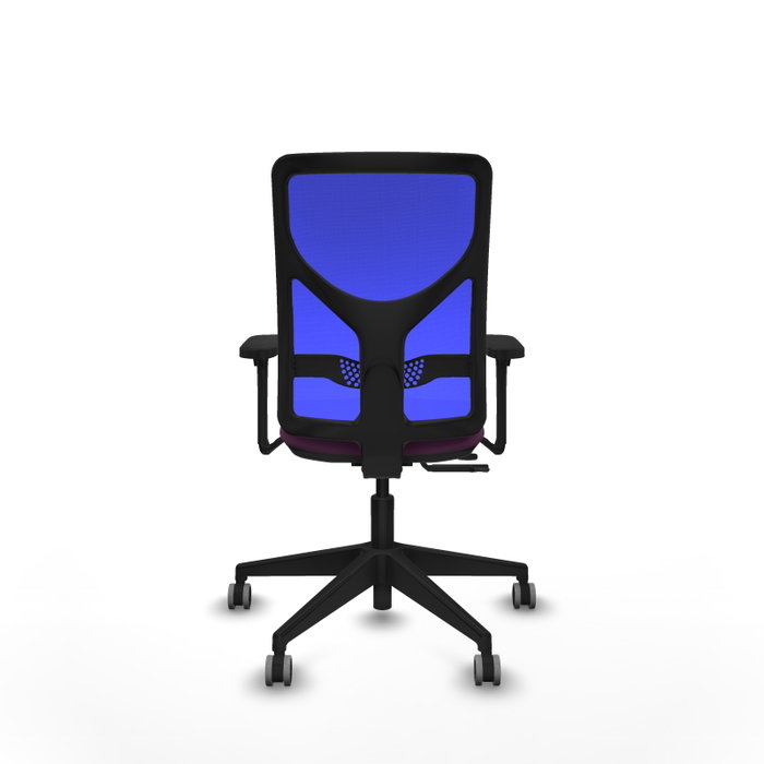 PIQUERAS Y CRESPO Silla de oficina Motilla con mecanismo Sincro/Traslack, Morado y Azul