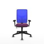 PIQUERAS Y CRESPO Silla de oficina Motilla con mecanismo Sincro/Traslack, Morado y Azul