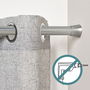 Cintacor Barra de Cortina Extensible a Presión, Plata, Sin Taladro, Multiuso para Cortinas y Armarios, Ø2.8-2.5 x 140-250 cm, Carga Máx. 7.2 kg