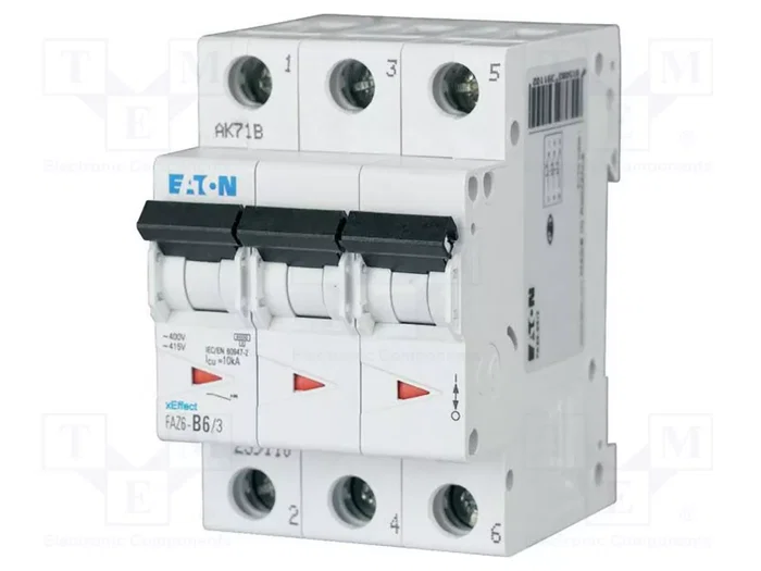 EATON ELECTRIC FAZ6-C4/3 Interruptor magnetotérmico 3 polos 4A 6kA EATON ELECTRIC FAZ6-C4/3 Interruptor magnetotérmico 3 polos 4A 6kA