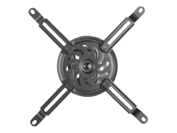 Equip 650705 Soporte de Montaje en Techo para Proyector - Hasta 13.5 kg, Negro, Inclinación -15° a +15°, Rotación 360°, Acero Inoxidable, Gestión de Cables