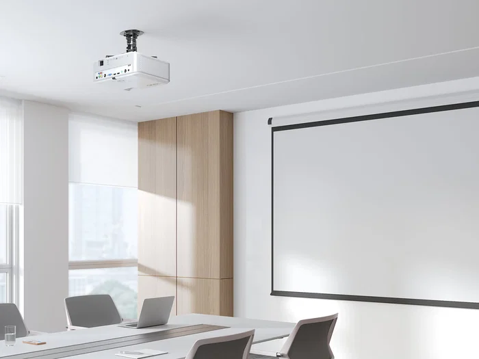 Equip 650705 Soporte de Montaje en Techo para Proyector - Hasta 13.5 kg, Negro, Inclinación -15° a +15°, Rotación 360°, Acero Inoxidable, Gestión de Cables