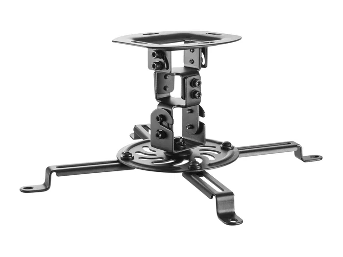 Equip 650705 Soporte de Montaje en Techo para Proyector - Hasta 13.5 kg, Negro, Inclinación -15° a +15°, Rotación 360°, Acero Inoxidable, Gestión de Cables