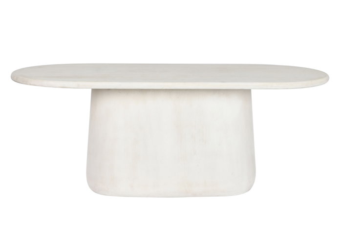 DKD Home Decor Mesa de Comedor Mango 200x100x75 Blanco