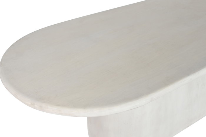 DKD Home Decor Mesa de Comedor Mango 200x100x75 Blanco