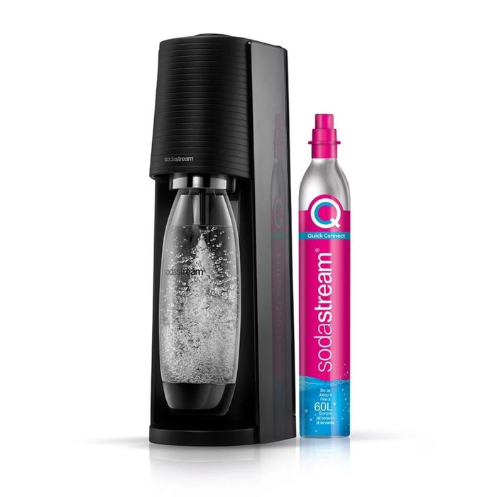 SodaStream Terra Negro con botella de 1 L y cargador de CO2