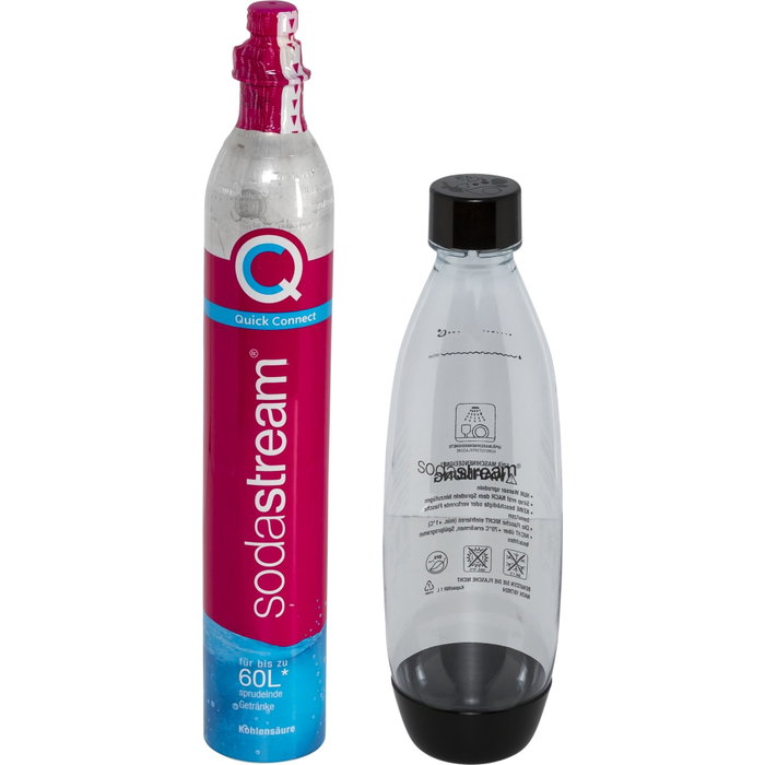 SodaStream Terra Negro con Botella de 1L y Cilindro Quick Connect