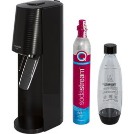 SodaStream Terra Negro con Botella de 1L y Cilindro Quick Connect