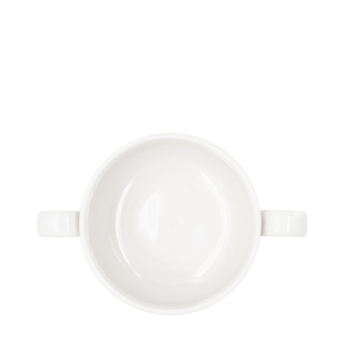 Summa Set de 6 Tazas de Consomé en Vitro Porcelana Marfil con 2 Asas