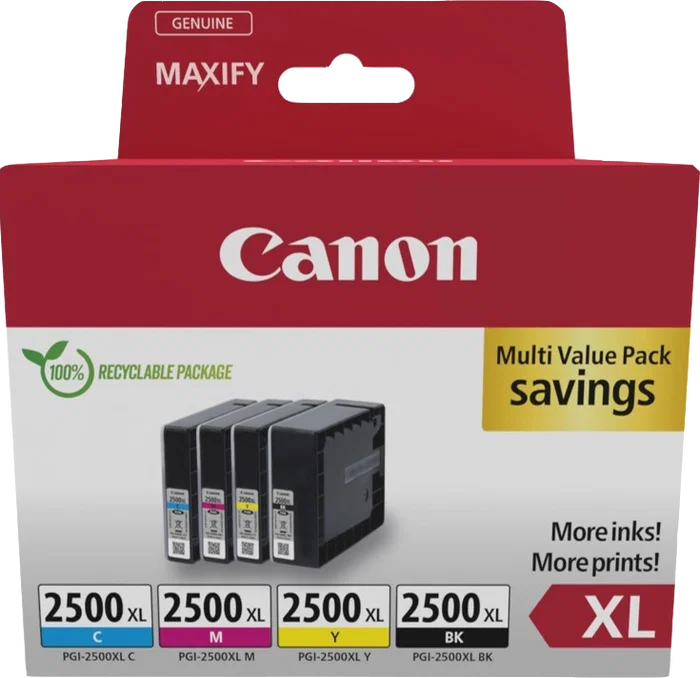 Canon PGI-2500XL Multipack de cartuchos de tinta XL (9254B010) Canon PGI-2500XL Multipack de cartuchos de tinta XL (9254B010)