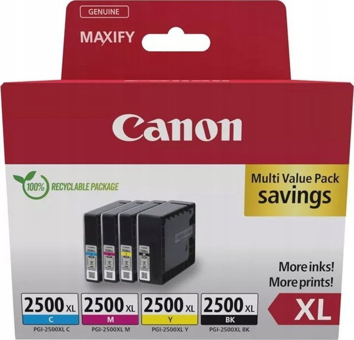 Canon PGI-2500XL Multipack de cartuchos de tinta XL (9254B010) Canon PGI-2500XL Multipack de cartuchos de tinta XL (9254B010)