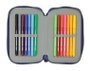 Safta Plumier Escolar Pedagógico Harry Potter Captain - 29 Piezas, Doble Cremallera, Dimensiones 195x125x40 mm
