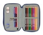 Safta Plumier Escolar Pedagógico Harry Potter Captain - 29 Piezas, Doble Cremallera, Dimensiones 195x125x40 mm