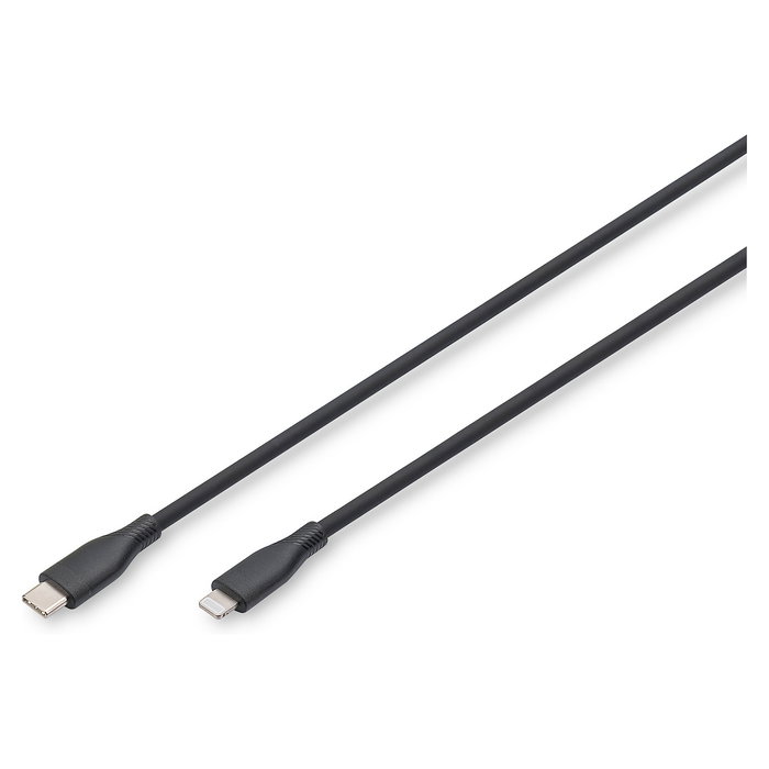 Digitus Cable USB-C a Lightning de Silicona MFI, 2m, Negro Digitus Cable USB-C a Lightning de Silicona MFI, 2m, Negro