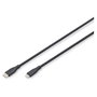 DIGITUS Cable USB-C a Lightning de 2m, Negro, Certificación MFi