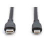 DIGITUS Cable USB-C a Lightning de 2m, Negro, Certificación MFi