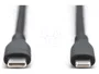 DIGITUS Cable USB-C a Lightning de 2m, Negro, Certificación MFi