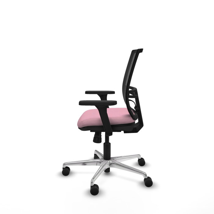 PIQUERAS Y CRESPO Silla de oficina Yunquera Rosa con Mecanismo Sincro