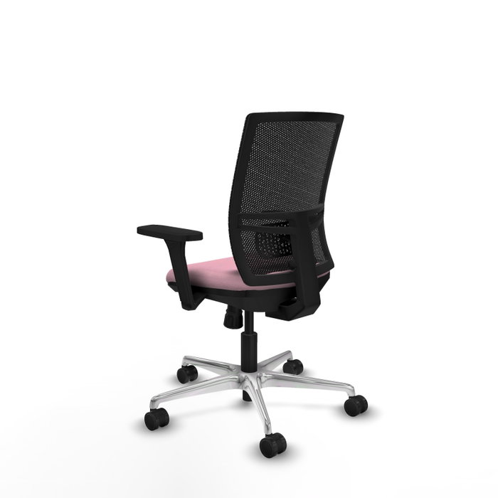PIQUERAS Y CRESPO Silla de oficina Yunquera Rosa con Mecanismo Sincro