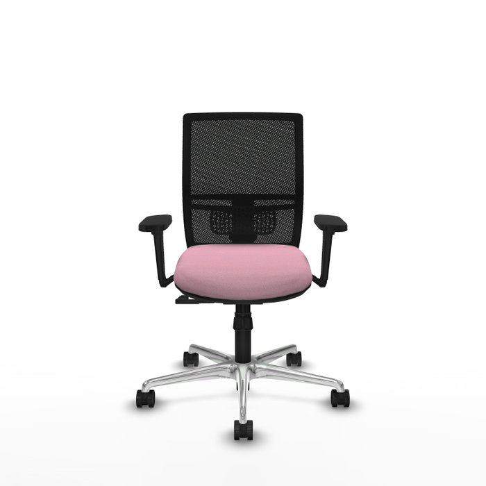 PIQUERAS Y CRESPO Silla de oficina Yunquera Rosa con Mecanismo Sincro