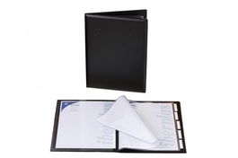 Carpeta Portamenus Iberplas Pvc Fº 6 Fundas Con Pestañas Adhesivas Negro