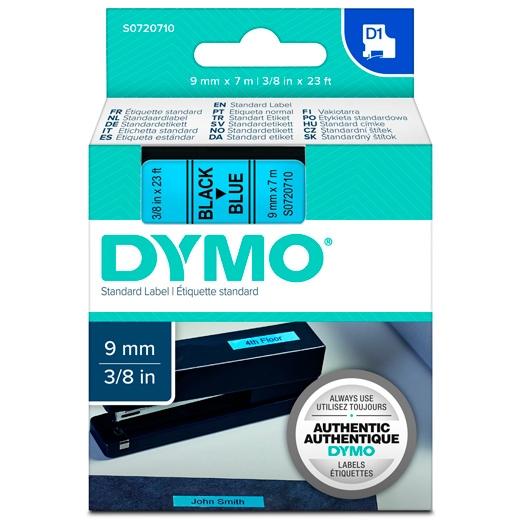 Dymo Cinta D1 Negro sobre Azul 9mm x 7m