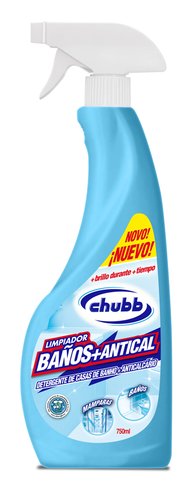 Limpiador Chubb Baños + Antical Con Pistola Spray 750 Ml
