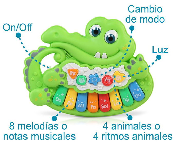 Piano 25x18 cm Luz-Sonido