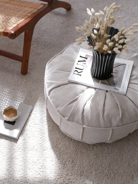 Atelier Del Sofa Vintage Fitilli - White Cojín de Peluche para Decoración del Hogar Suave y Cómodo 60x60x20 cm