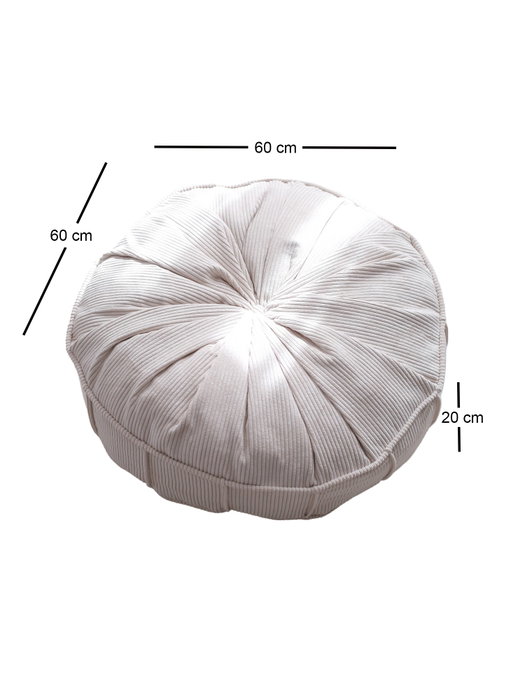 Atelier Del Sofa Vintage Fitilli - White Cojín de Peluche para Decoración del Hogar Suave y Cómodo 60x60x20 cm