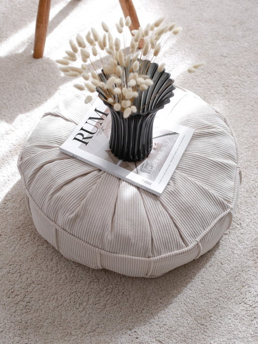 Atelier Del Sofa Vintage Fitilli - White Cojín de Peluche para Decoración del Hogar Suave y Cómodo 60x60x20 cm